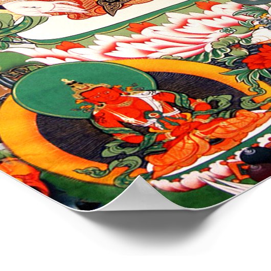 tibetisch-buddhistisches Kunstposter Poster (Ecke)
