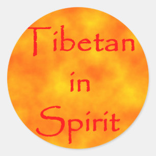 Tibetisch in Spirituosenaufkleber Runder Aufkleber