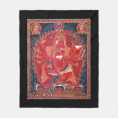 Tibetisch-mittelalterlicher Tanz Roter Ganapati Fleecedecke (Vorderseite)