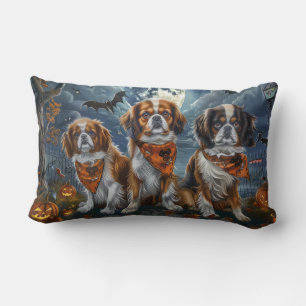Tibetisch-Spaniel Halloween Spooky Lendenkissen