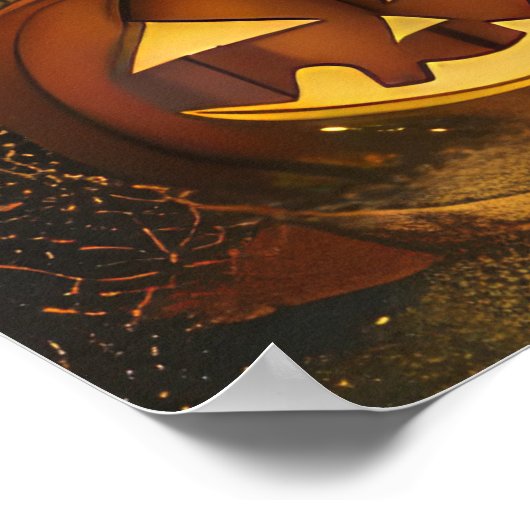 Tibetisch-Spaniel Halloween Spooky Poster (Ecke)