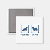 Tibetisch-Spaniel Magnet (Vorderseite/Rückseite)