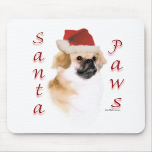 Tibetisch-Spaniel Santa Paws Mousepad