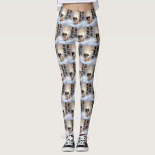 Tibetisch-Spanier lassen Weihnachten schneeweilen Leggings