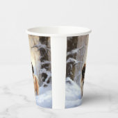 Tibetisch-Spanier lassen Weihnachten schneeweilen Pappbecher (Links)