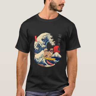 Tibetisch Spanisch Japanisch Kanagawa Wave Surf Lo T-Shirt