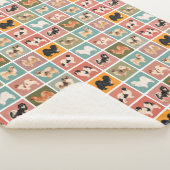 Tibetisch-Spanisch Mehrfarbig Sherpa Blanket Sherpadecke (3/4)