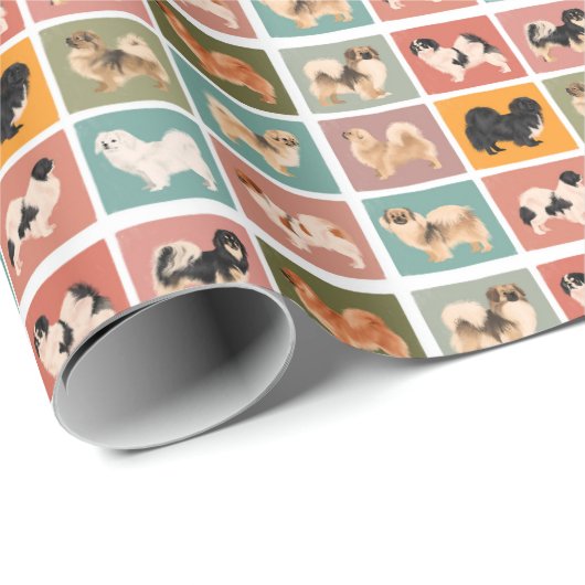 Tibetisch-Spanisch-Wrapping Paper Geschenkpapier (Rolleneckpunkt)