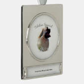 Tibetisch-Spanische Mama 2 Banner-Ornament Silber (Rechts)