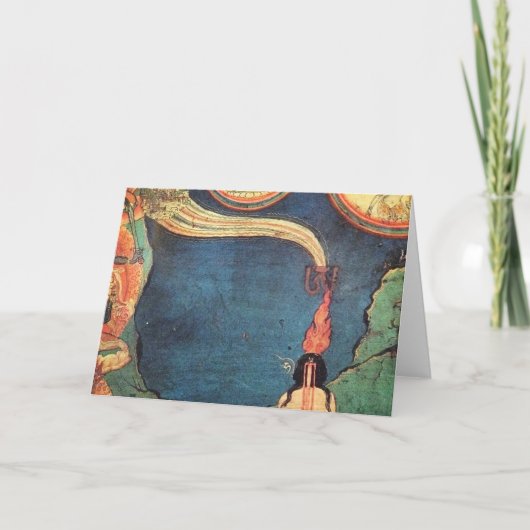 tibetische buddhistische Darstellung von Tummo Karte (Vorderseite)