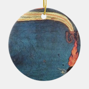 tibetische buddhistische Darstellung von Tummo Keramik Ornament