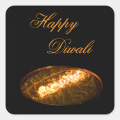 tibetische Butter Lamp Quadratischer Aufkleber (Vorderseite)