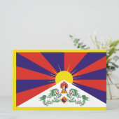 tibetische Flagge Briefpapier (Stehend Vorderseite)
