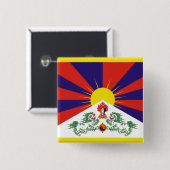 tibetische Flagge Button (Vorne & Hinten)