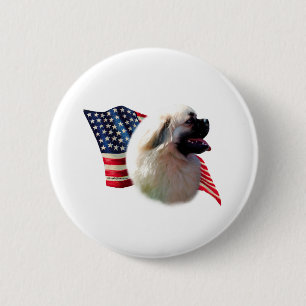 tibetische Flagge Button