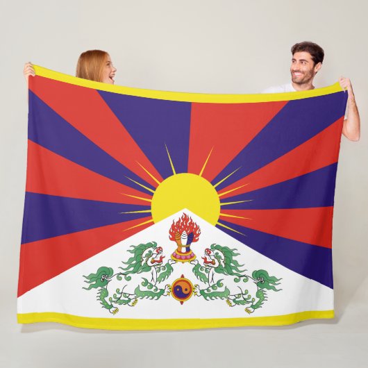 tibetische Flagge Fleecedecke (Beispiel)