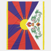 tibetische Flagge Fleecedecke (Vorderseite)