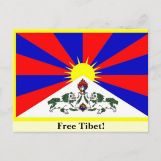 Tibetische Flagge - Freies Tibet! Postkarte