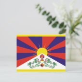 tibetische Flagge Postkarte (Stehend Vorderseite)