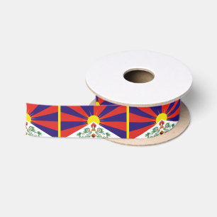 tibetische Flagge Satinband