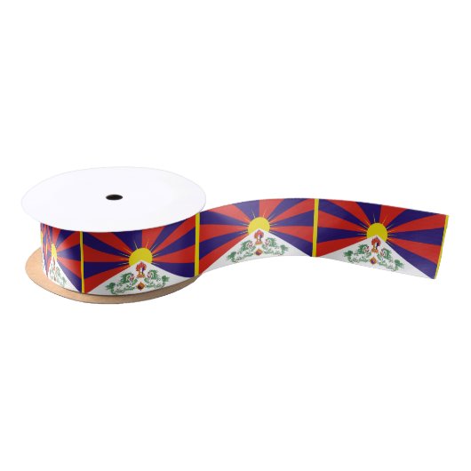 tibetische Flagge Satinband (Spule)