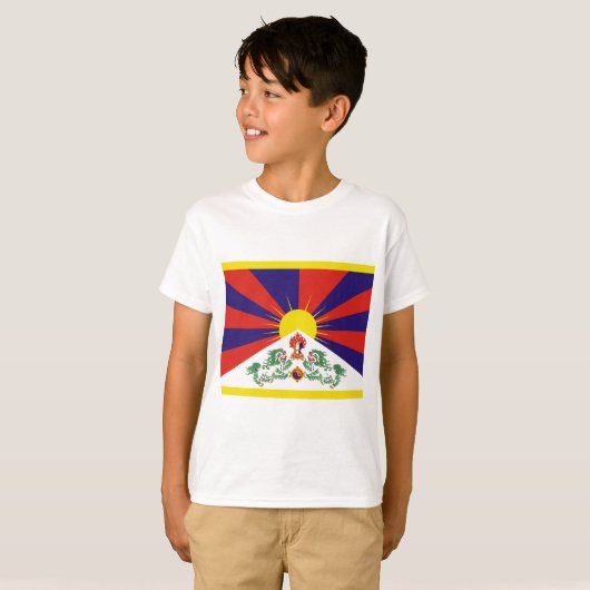 tibetische Flagge T-Shirt (Vorne ganz)
