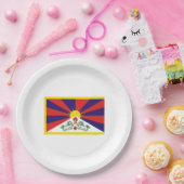 tibetische Flagge (Tibet) Pappteller (Party)