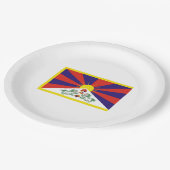 tibetische Flagge (Tibet) Pappteller (Schrägansicht)
