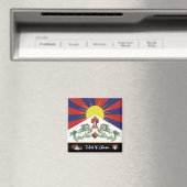 tibetische Flagge & Tibet - Reise Himalaya/Lhasa Magnet (In Situ (Geschirrspüler))