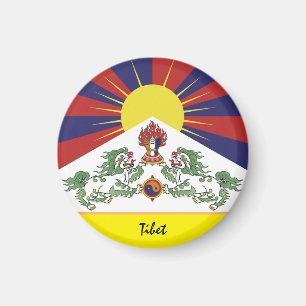 tibetische Flagge & Tibet - Reise Himalaya/Lhasa Magnet