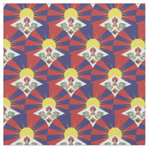 tibetische Flagge & Tibet Trendy Fabric / Dharma m Stoff