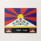 tibetische Flagge & tibetisches Land / Tibet & Him Puzzle (Horizontal)