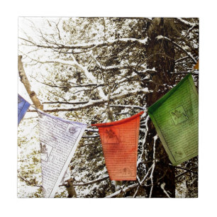 Tibetische Gebetsfahnen Fliese