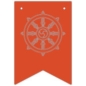 tibetische Gebetsflagge mit buddhistischen Symbole Wimpelkette (Dritte Fahne)