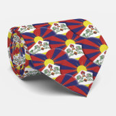 Tibetische Herzen und tibetische Flagge / Tibet Krawatte (Gerollt)