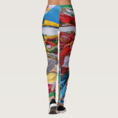 tibetische Landschaft mit Gebetsfahnen - Himalaya Leggings (Rückseite)
