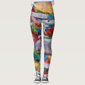 tibetische Landschaft mit Gebetsfahnen - Himalaya Leggings (Vorderseite)