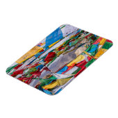 tibetische Landschaft mit Gebetsfahnen - Himalaya Magnet (Linke Seite)