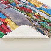 tibetische Landschaft mit Gebetsfahnen - Himalaya Sherpadecke (3/4)