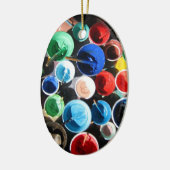 tibetische Malgeräte Keramik Ornament (Links)