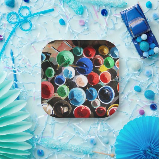 tibetische Malgeräte Pappteller (Party)