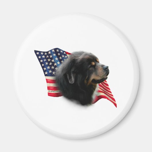 tibetische Mastiff-Flagge Magnet (Vorne)