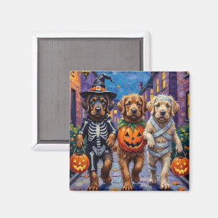 Tibetische Mastiff-Hunde zu Halloween-Kostümen Magnet