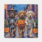 Tibetische Mastiff-Hunde zu Halloween-Kostümen Magnet (Vorne)