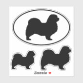 Tibetische Silhouetten Spaniens Hund Vinyl Sticker (Blatt)