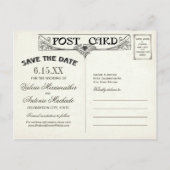 Tibetische Skelette tanzen Save the Date Postkarte (Rückseite)