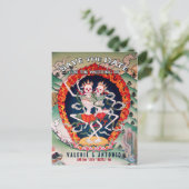 Tibetische Skelette tanzen Save the Date Postkarte (Stehend Vorderseite)