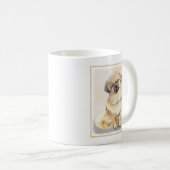 Tibetische spanische Malerei - Niedliche Hundekuns Kaffeetasse (VorderseiteRechts)