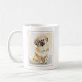 Tibetische spanische Malerei - Niedliche Hundekuns Kaffeetasse (Links)