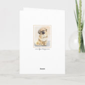 Tibetische spanische Malerei - Niedliche Hundekuns Karte (Rückseite)